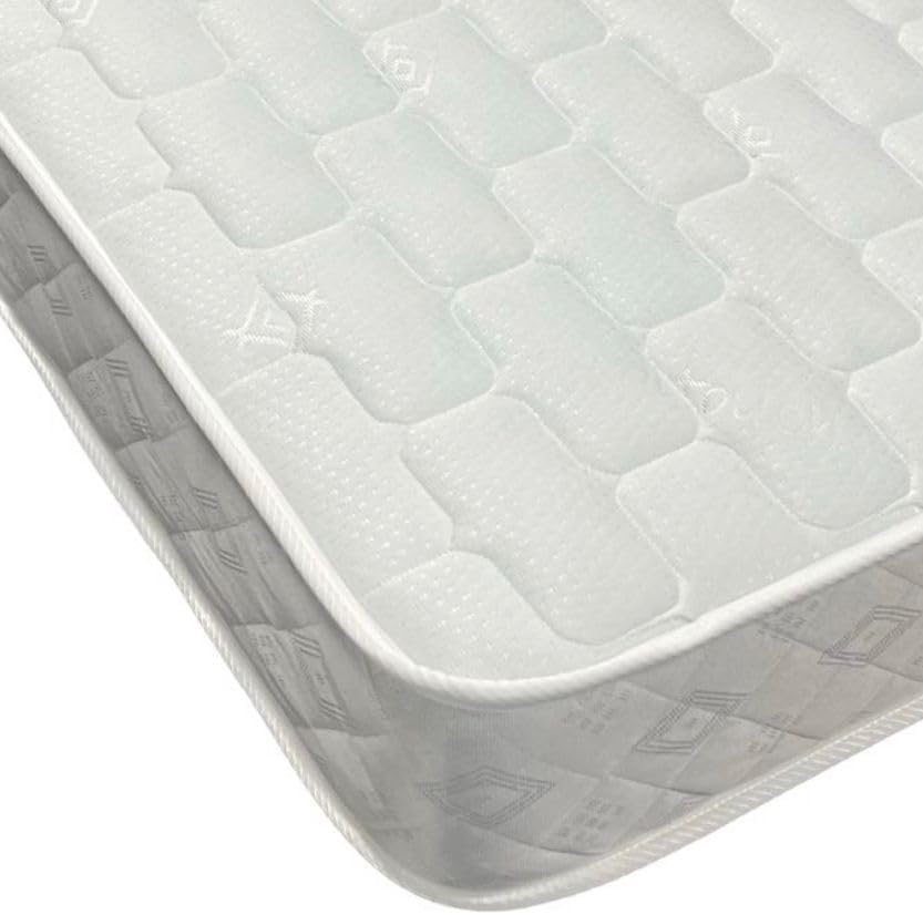 Wilson Beds - Memory Foam and Spring Mattress Approx 6.5 Inch Deep With White Border and Brick Design Top Panel