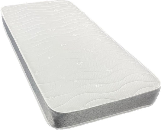 Grey & White Ortho Memory Foam Sprung Quilted Mattress. 3 Depth Options.