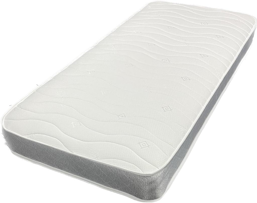 Grey & White Ortho Memory Foam Sprung Quilted Mattress. 3 Depth Options.