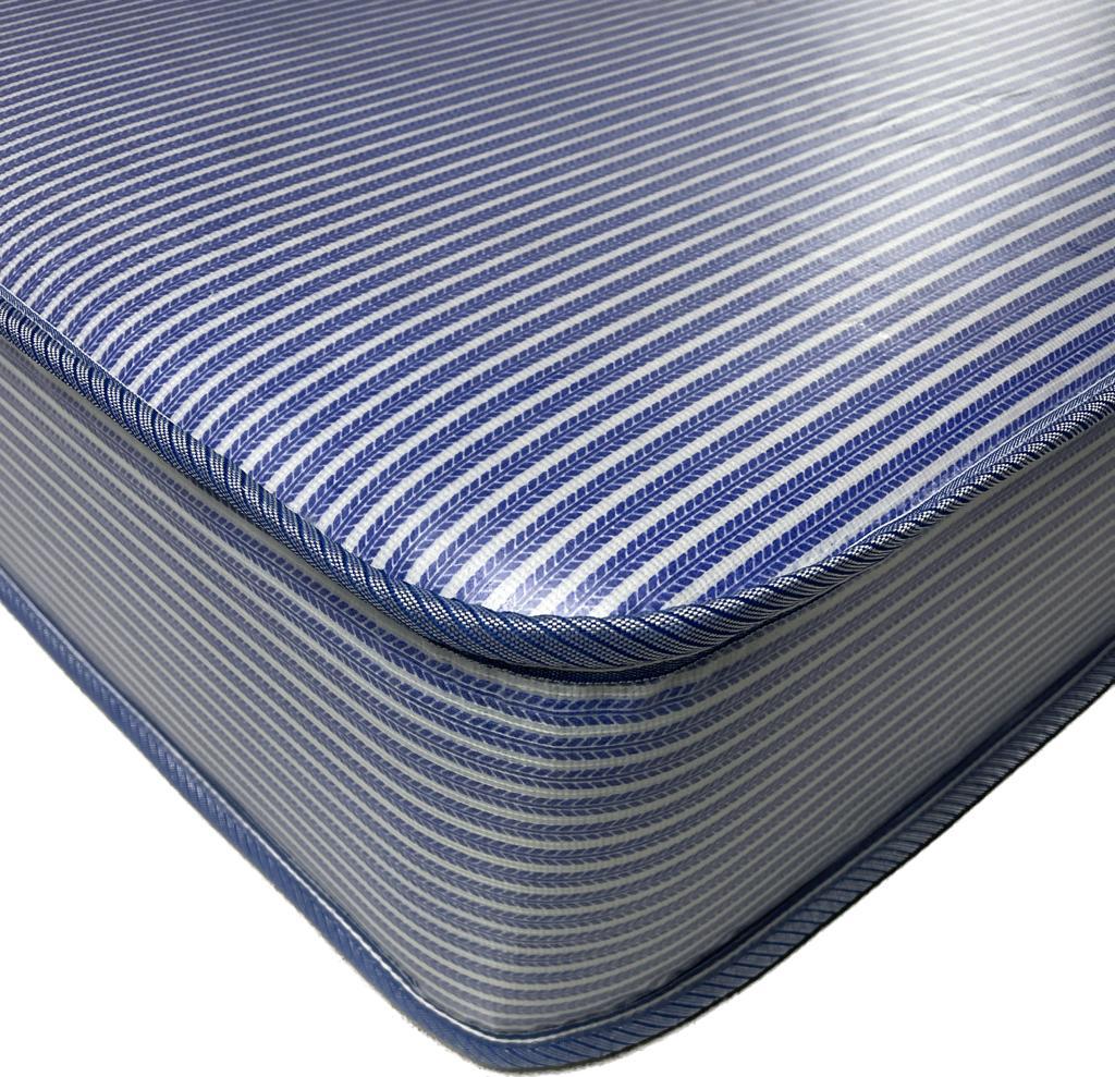 Waterproof PVC Spring Mattress - One Sided, Foam Free, Medium Soft, Blue Mattress