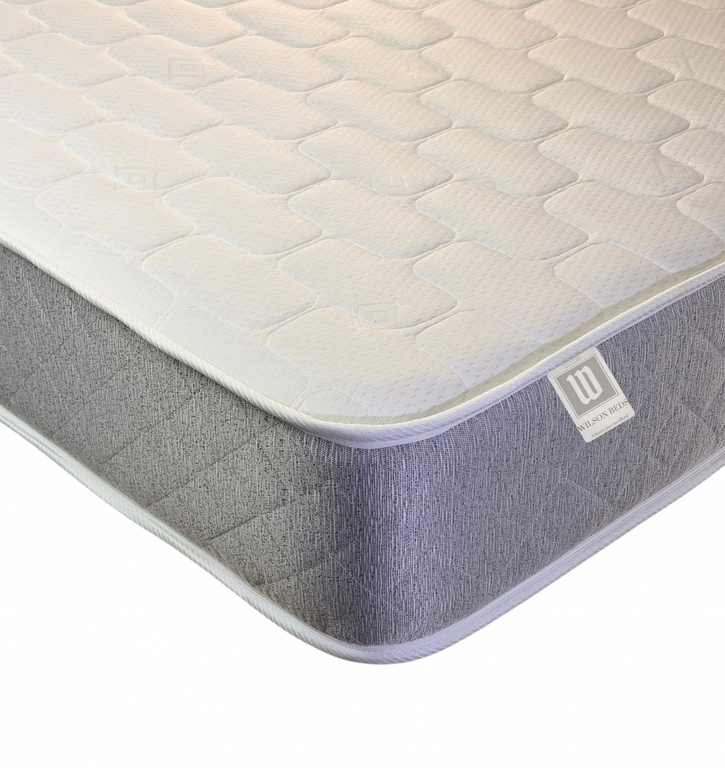 Hybrid Pocket Spring Mattress, 8" Grey & White, Medium Feel, With Memory Layer