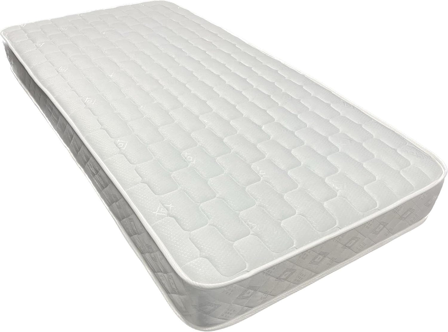 Wilson Beds - Memory Foam and Spring Mattress Approx 6.5 Inch Deep With White Border and Brick Design Top Panel